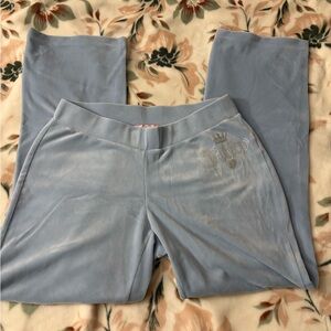 Juicy Couture Sky Blue Velour Pants